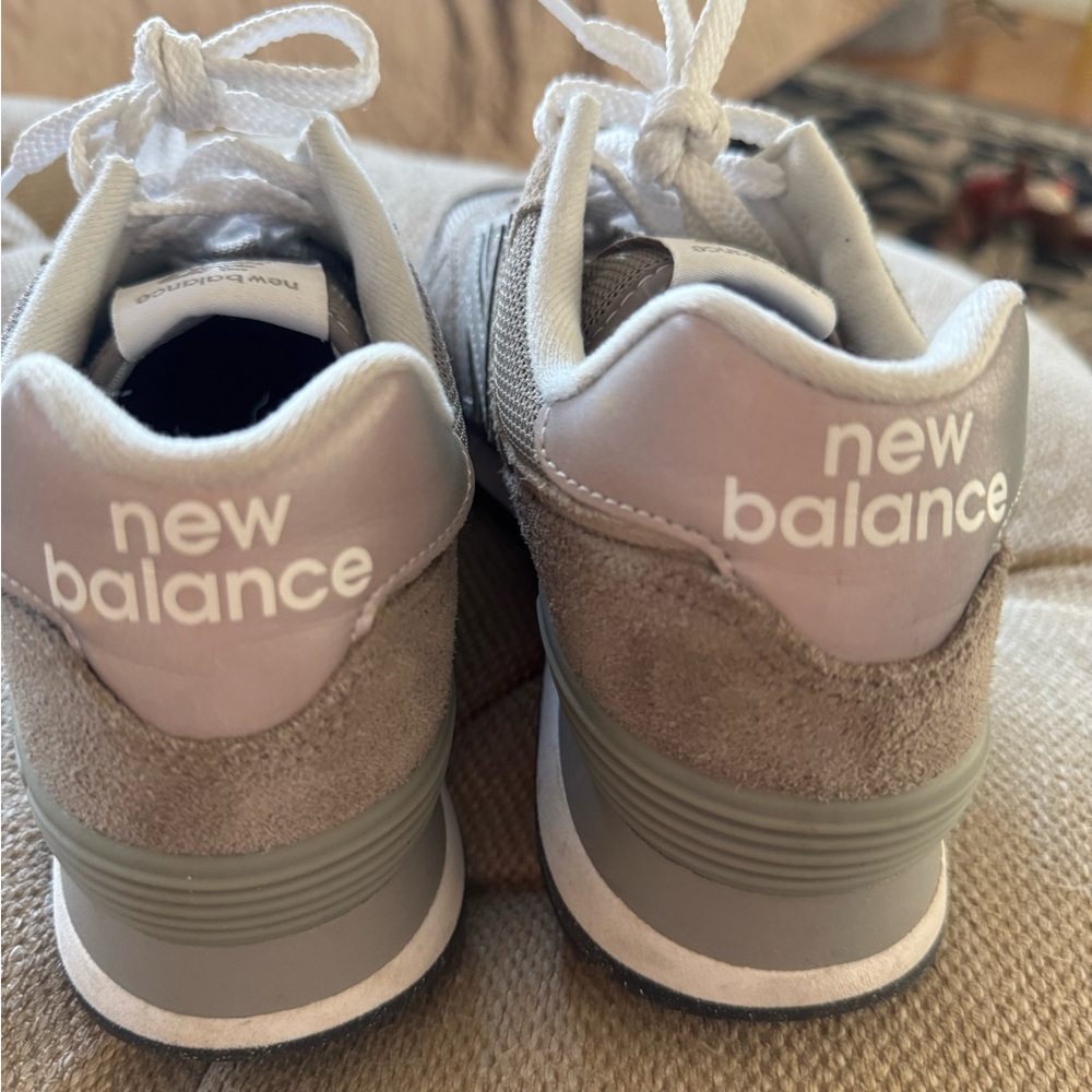 New Balance Gray and White Athletic Shoes - Picture 3 of 3